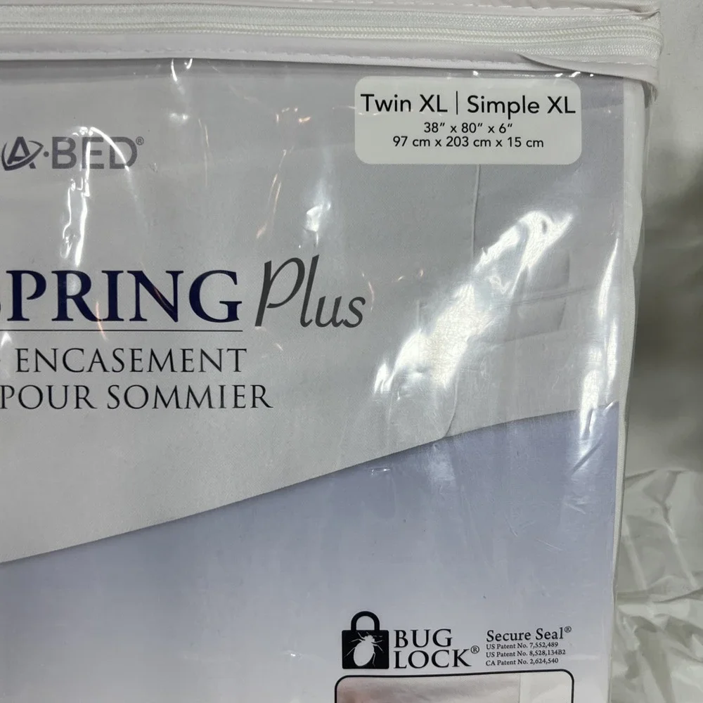 NWT Protect A Bed Buglock PLUS White Box‎ Spring Encasement Twin XL New